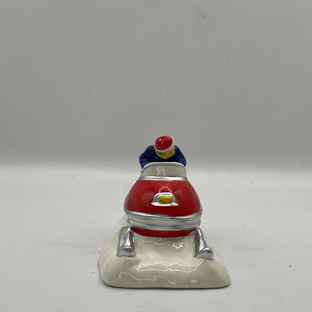 Dept 56 Snow Village Sno-Jet Snowmobile Handpainted Ceramic Accessory 5159-4